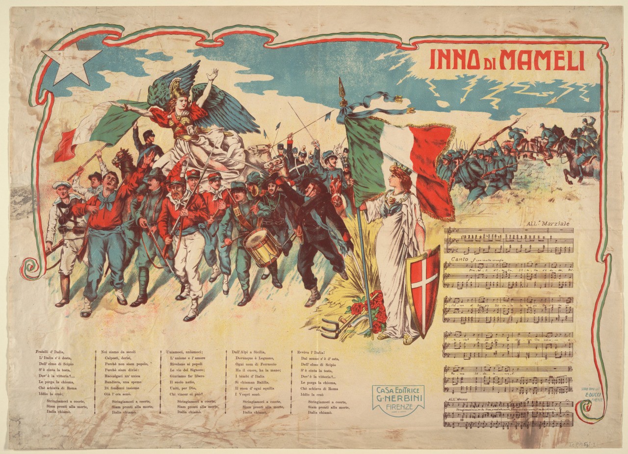 What do the words of the Italian national anthem, Il Canto degli Italiani mean?