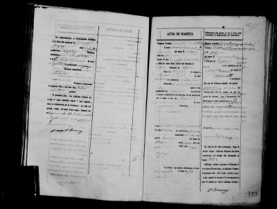Atto di Nascita 30 ottobre 1849 CEFALU