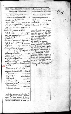 Marriage Record Salvatore La Marca and Farinella Venere