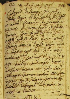 Marriage record of Calogero DiGiovanni and Audenzia Ferraro.jpg