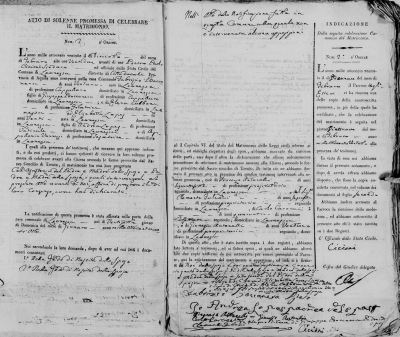 1828 Atti di Matrimonio - Boccanera/ Lopez