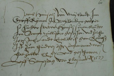Entry from 1573