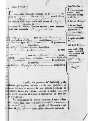 Borgia Marriage Vicenzo Maletta & Caterina Sera #3 2 Jun 1827 page 1.jpg