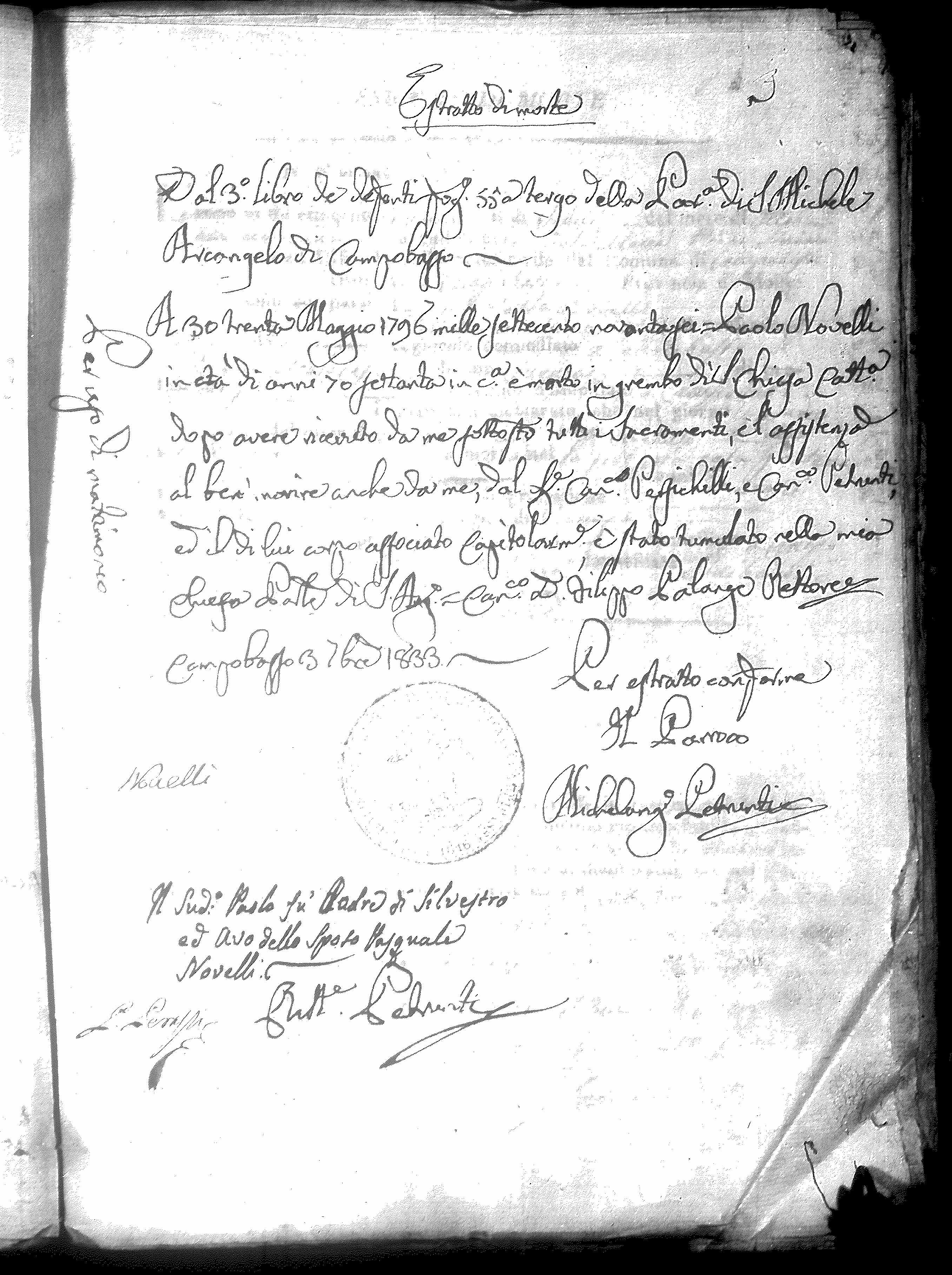 Copy of Paolo Novelli Death Record